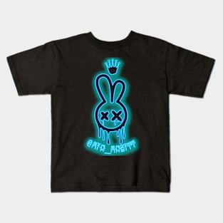 Ria Rabitt Blue Neon Glow Kids T-Shirt